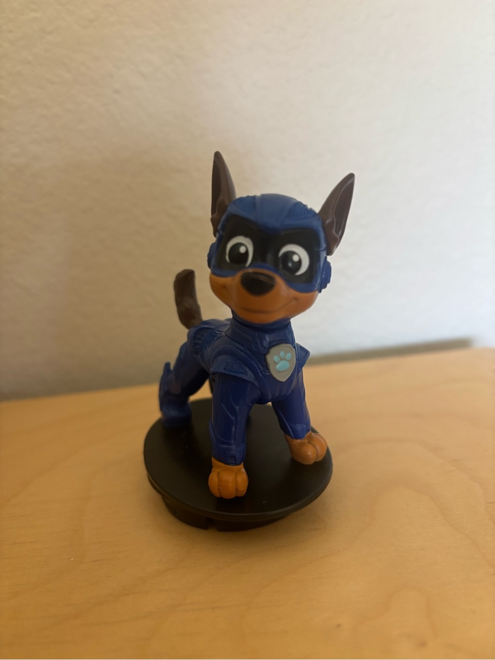 Paw Patrol Chase Blue Figurine from 2023 Cake Topper from Mighty Paw Patrol Rare
